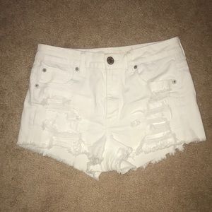 white jean shorts!